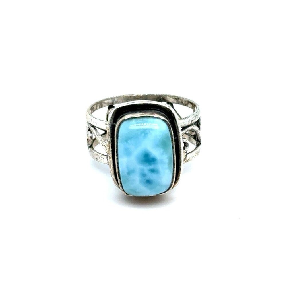 Silver 925 Larimar Ring - image 1